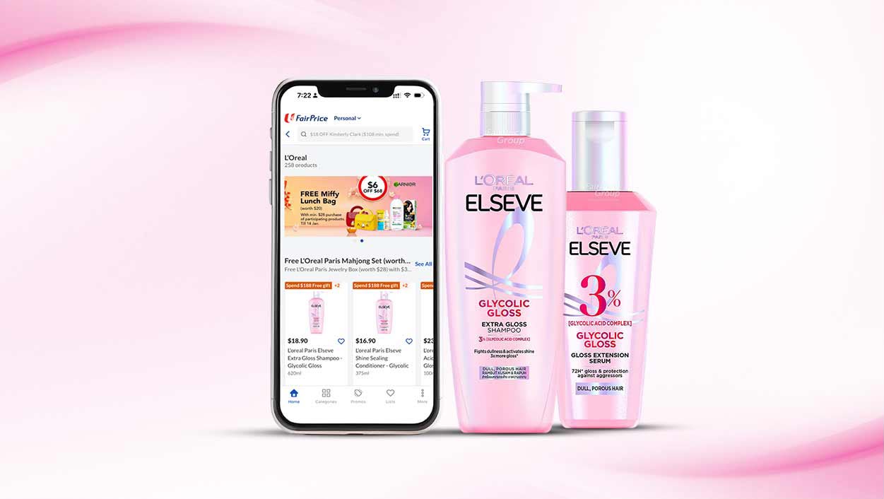 Launching L’Oréal Paris Glycolic Gloss with FairPrice Group’s Retail Media Network, FPG ADvantage